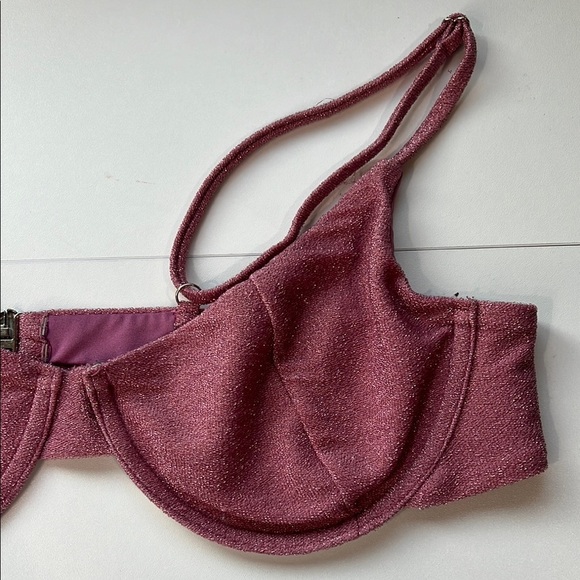 Lulus Underwire Swimsuit Pink Sparkly Womens XL - Picture 3 of 6